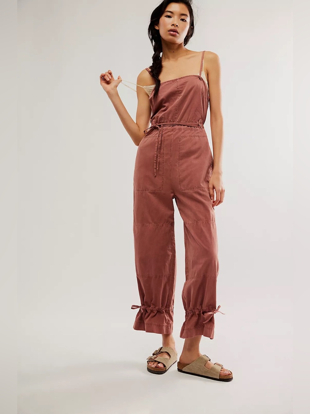Free People Chance Of Sun One-Piece Overall Jumper Jumpsuit Size XS Earth Tone
